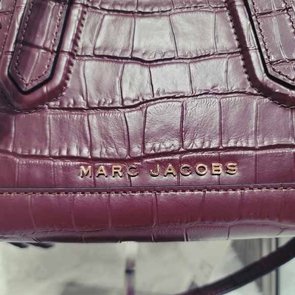 Marc Jacobs NWT Satchel Shoulder Bag Crossbody Handbag Purse Croc Embossed - Picture 9 of 12